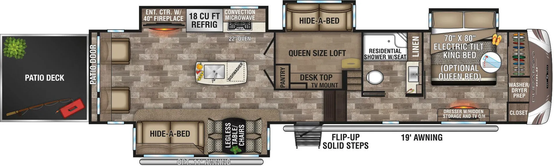 K-Z Durango Gold G382MBQ floor plan