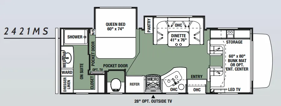 Forest River Forester 2421MS floor plan