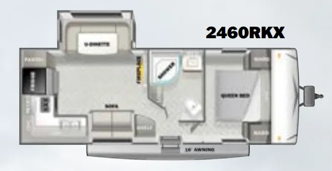 Forest River EVO Lite 2460RKX floor plan