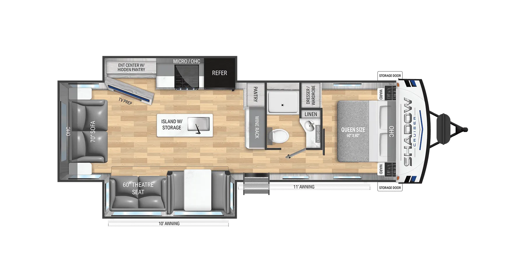 Cruiser RV Shadow Cruiser 300RLS floor plan