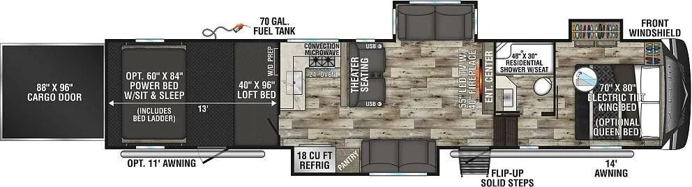 2022 K-Z Venom 4113TK — Floor plan