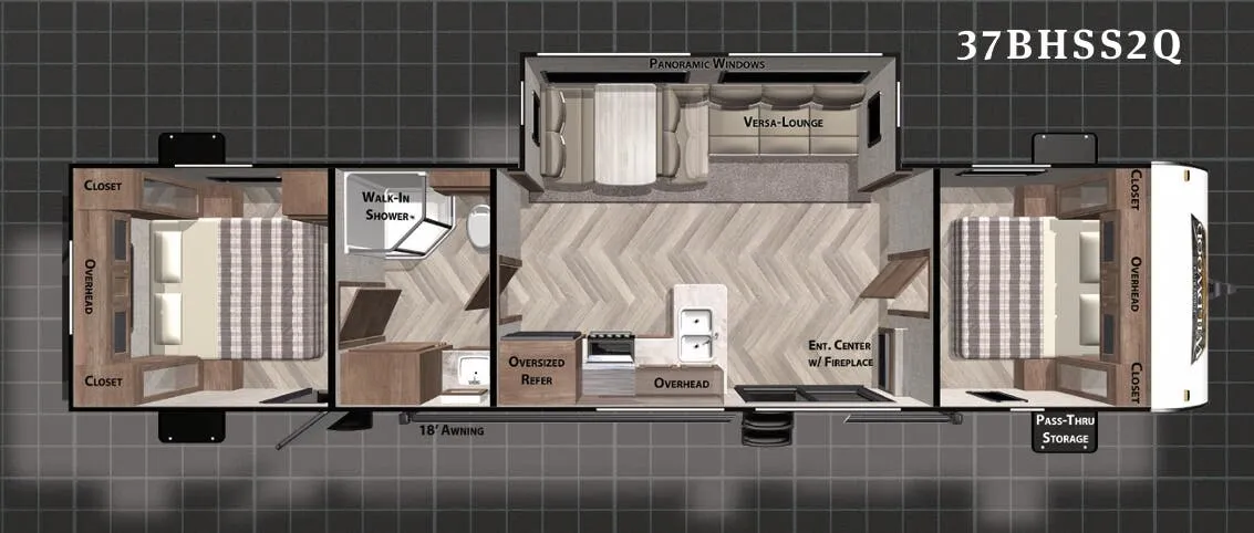 Forest River Wildwood 37BHSS2Q floor plan