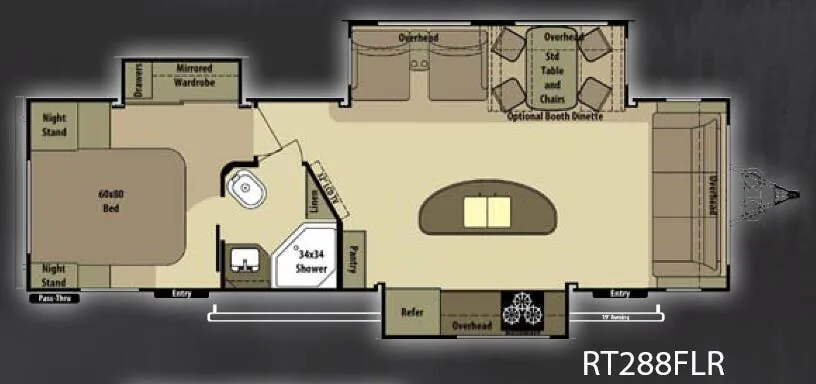 Highland Ridge Open Range Roamer RT288FLR floor plan