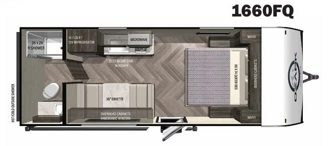 Forest River Ozark 1660FQ floor plan