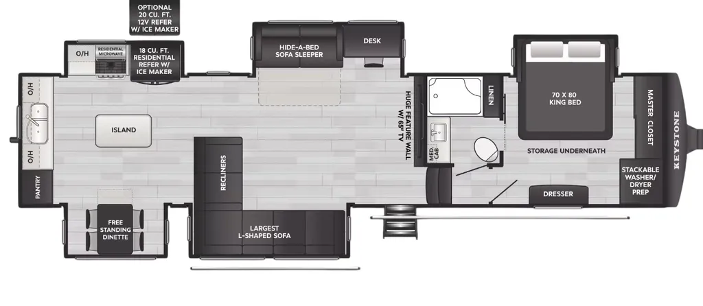 2025 Keystone Alpine Avalanche Edition 366LS floor plan
