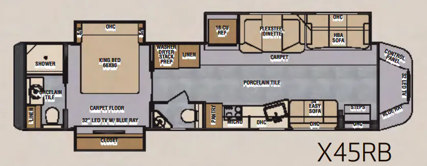 Renegade RV XL X45RB floor plan