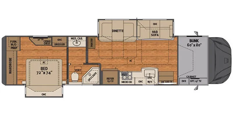 Renegade RV Valencia 38RW floor plan