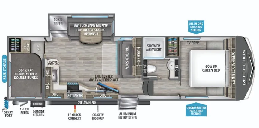 2023 Grand Design Reflection 150 Series 278BH - Floor plan