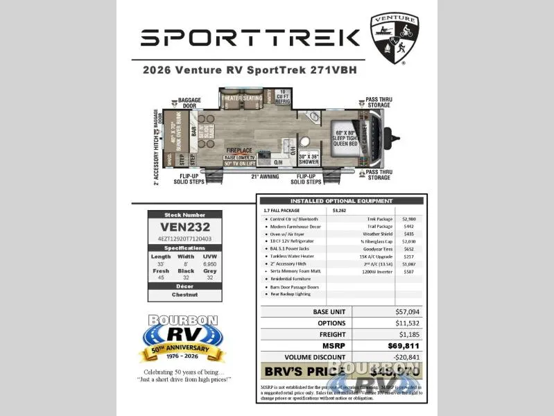 2026 Venture RV SportTrek ST271VBH - Photo 4