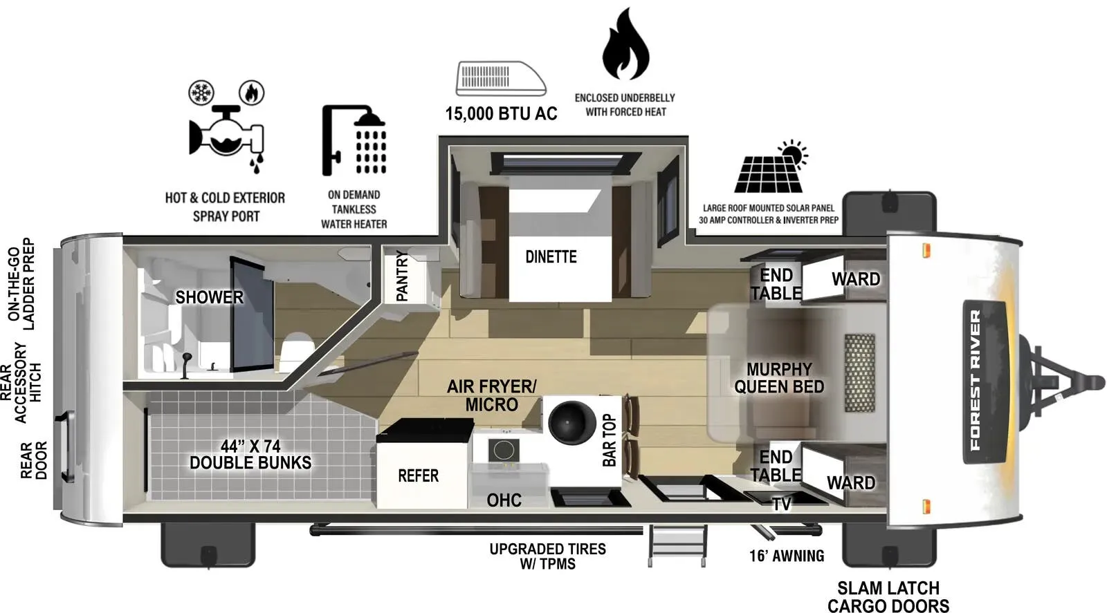 Forest River R-Pod 203 floor plan