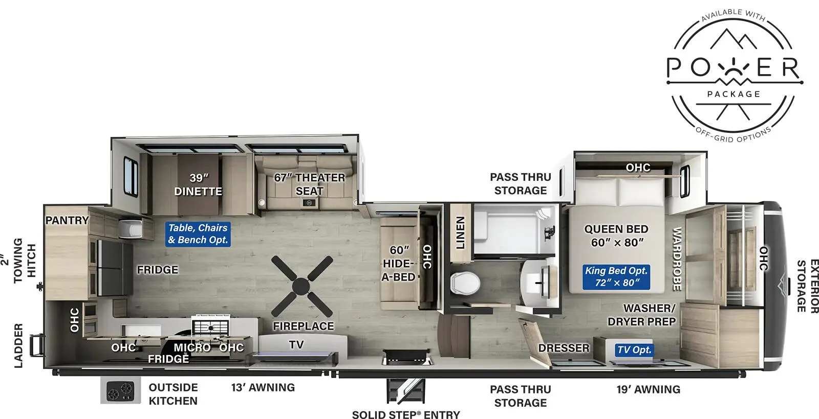 Forest River Flagstaff Classic F376RK floor plan