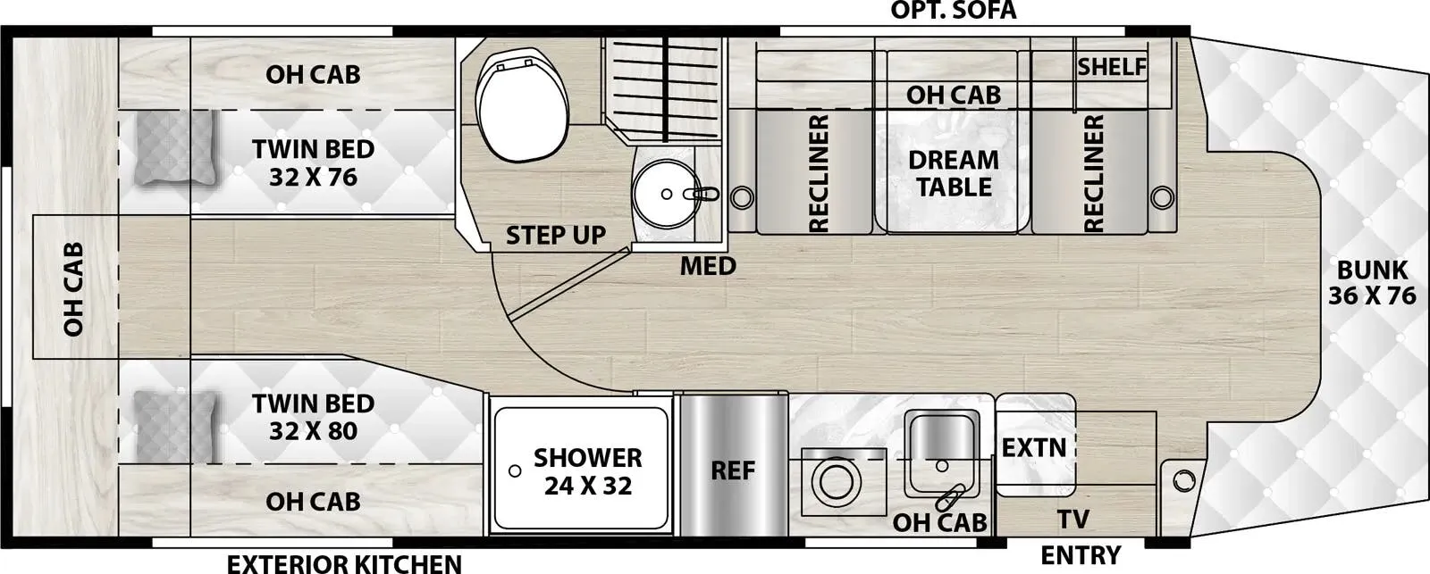 Coachmen Prism Select 25TB floor plan