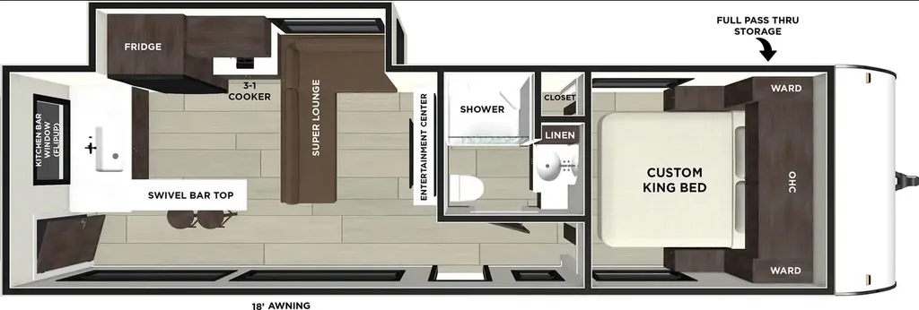 2025 Forest River WILDWOOD 269VC floor plan