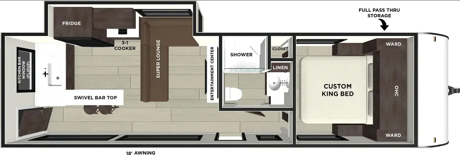 2025 Forest River WILDWOOD 269VC - Floor plan