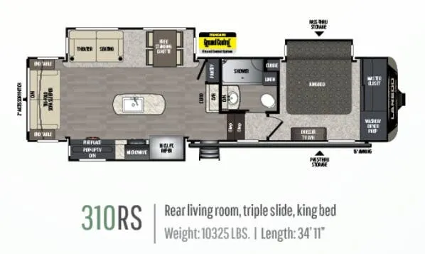 Keystone Laredo 310RS floor plan