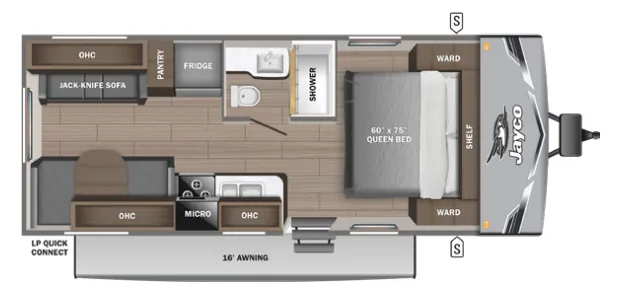 2027 Jayco Jay Flight SLX 210QB - Floor plan
