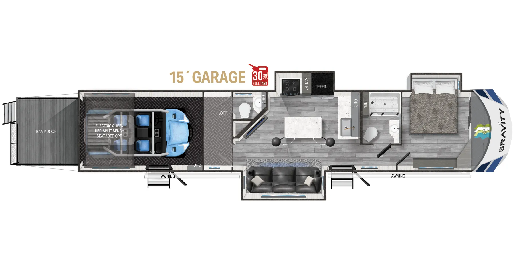 Heartland Gravity 3950 floor plan