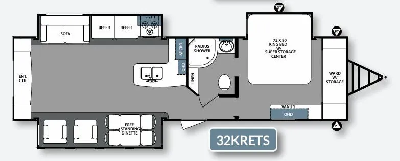 Forest River Surveyor 32KRETS floor plan