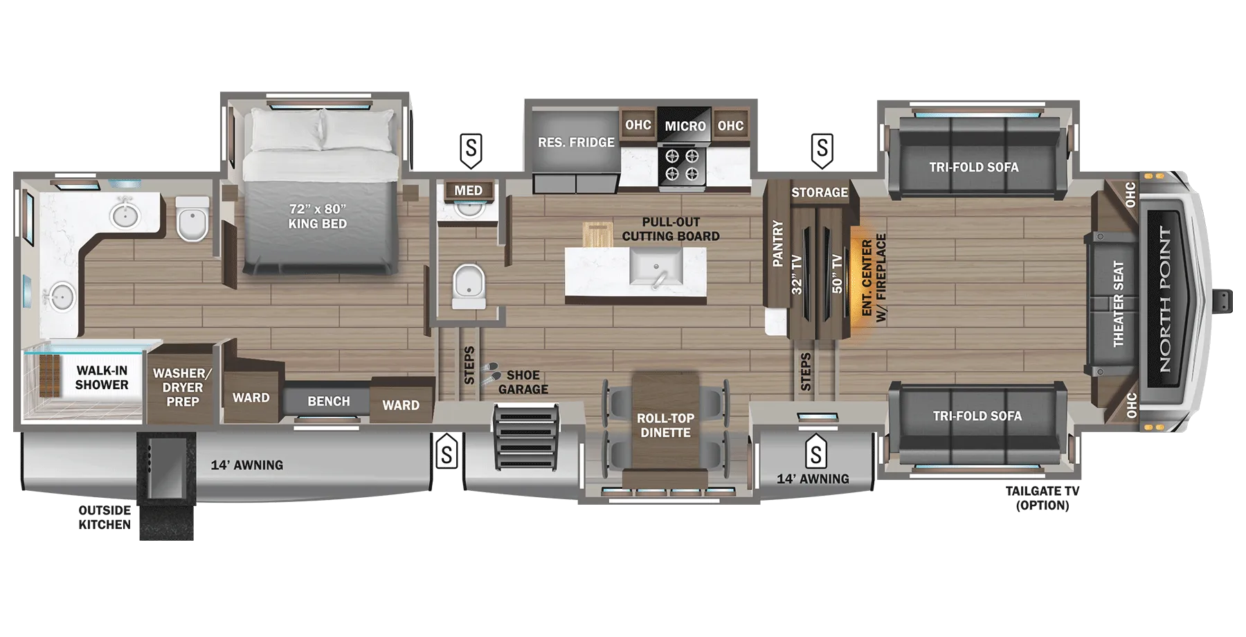 2025 Jayco North Point 382FLRB - Floor plan