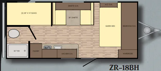 CrossRoads Z-1 Lite ZR-18BH floor plan