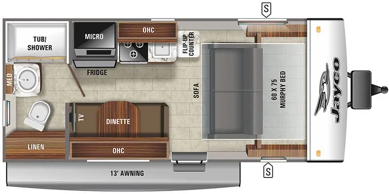 Jayco Jay Feather Micro 173MRB floor plan