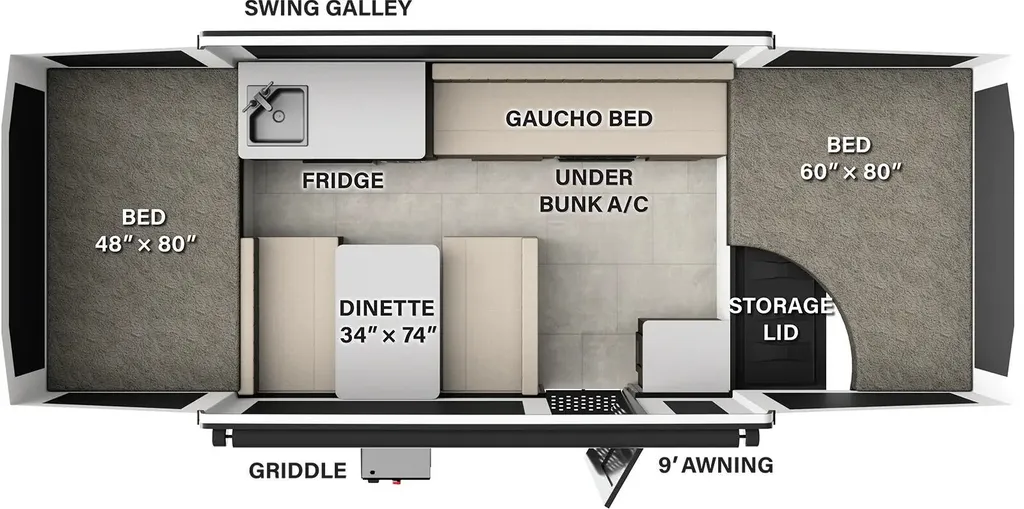 2026 Forest River Flagstaff MAC Series 193MT floor plan