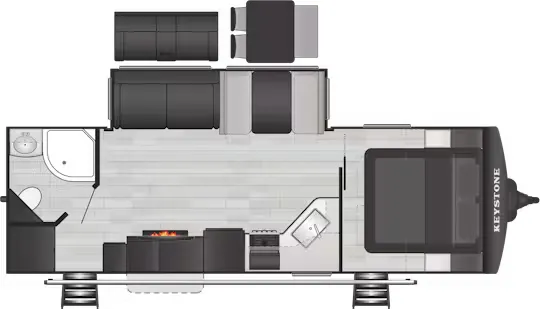 2020 Keystone RV Cougar Half-Ton 26RBSWE - Floor plan