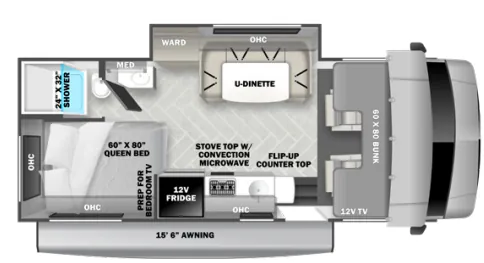 2024 Forest River Sunseeker LE 2150SLE floor plan