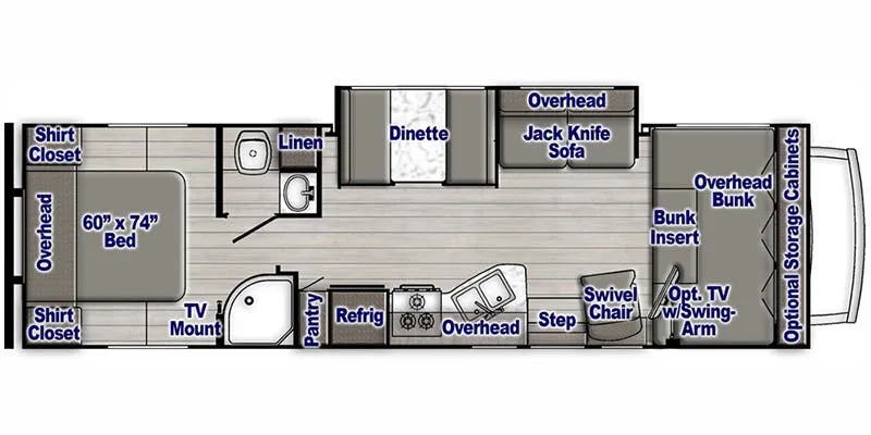 Gulf Stream Conquest Class C 6316 floor plan