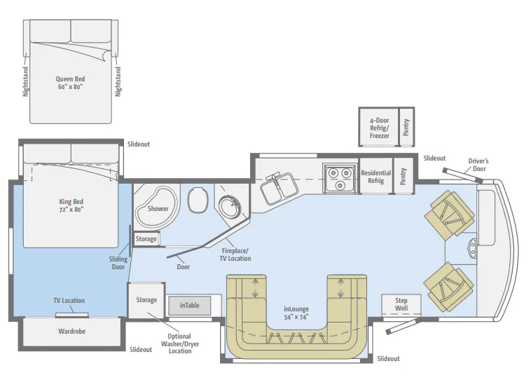 Winnebago Adventurer 32D floor plan