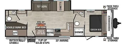 2026 KZ RV Connect SE 301BHKSE - Floor plan