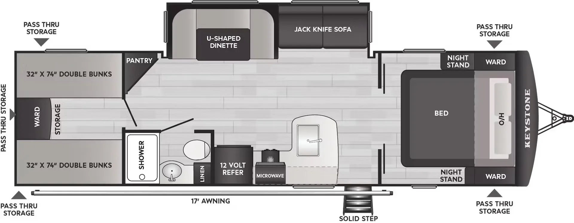 2026 Keystone Passport Classic 284QBC - Floor plan