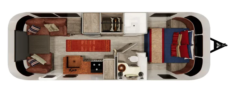 Airstream Stetson+6666 STETSON6666 27FB QUEEN floor plan