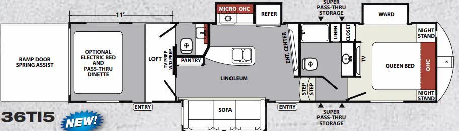 Forest River XLR Nitro 36TI5 floor plan