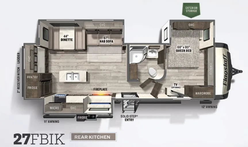 Forest River Flagstaff Super Lite 27FBIK floor plan