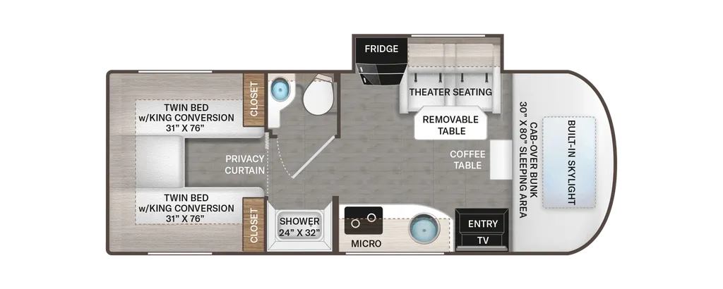 2024 Thor Motor Coach Tiburon Sprinter 24XL floor plan