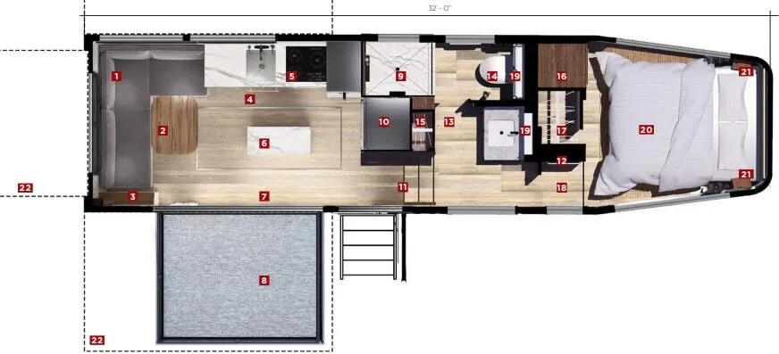 Living Vehicle GT Series GT32 floor plan