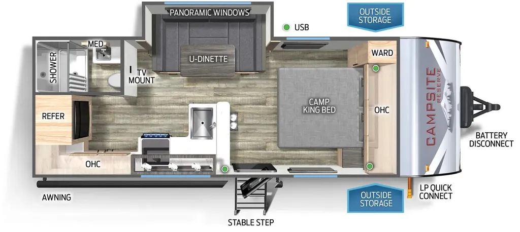 2025 Forest River Campsite Reserve 20AK floor plan