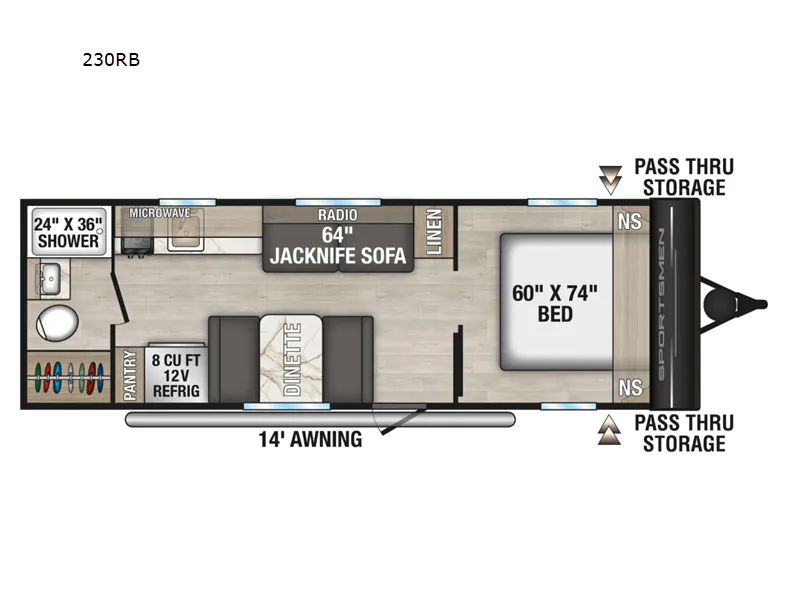 2026 K-Z Sportsmen Classic 230RB — Floor plan