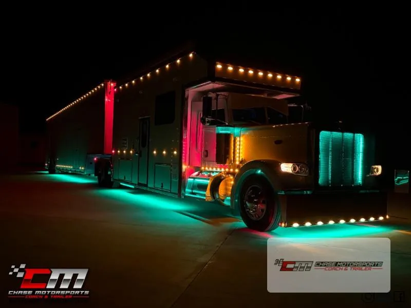 2025 5150 Custom Peterbilt 389 Toterhome Used    w/ 2025 Wildside Liftgate Trailer - Photo 3