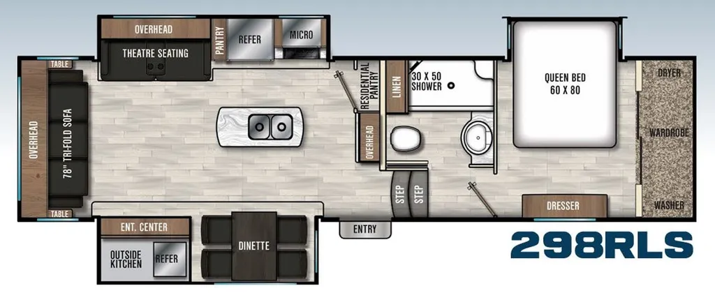 2020 Coachmen Chaparral 298RLS floor plan