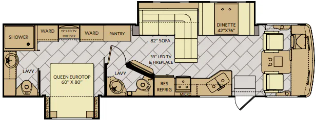 Fleetwood Storm 34S floor plan