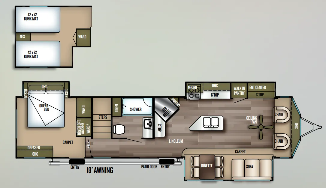 Forest River Wildwood Grand Lodge 42DL floor plan
