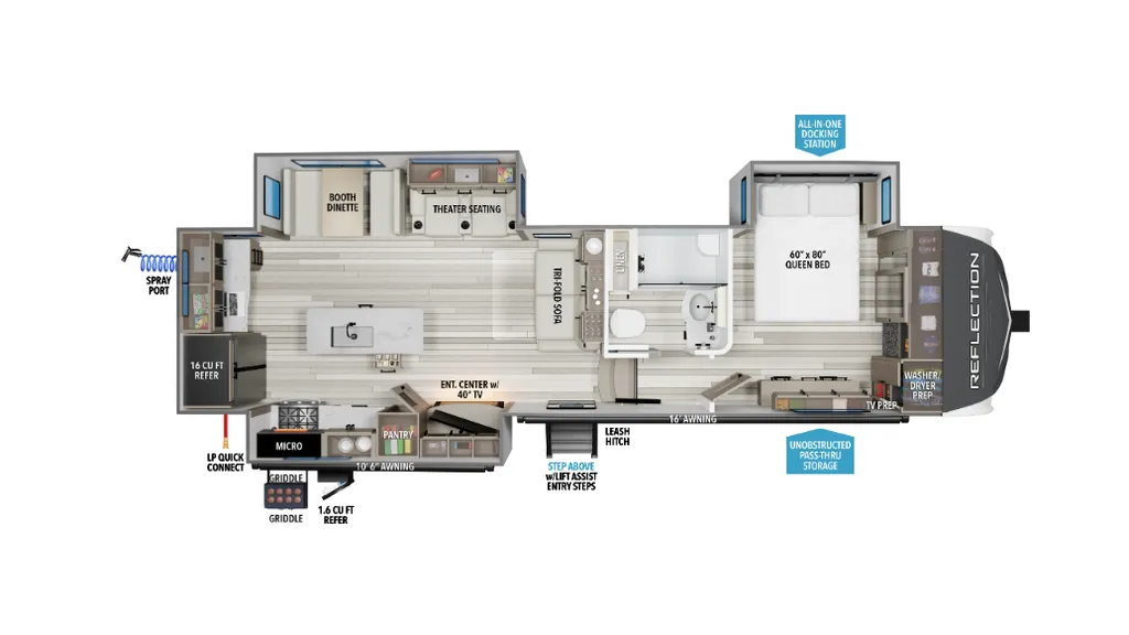 2026 Grand Design Reflection 320MKS floor plan