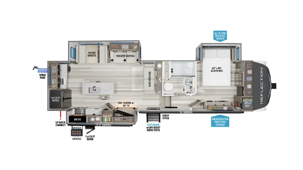 2026 Grand Design Reflection 320MKS - Floor plan