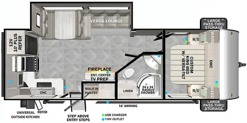 Forest River Wildwood Northwest 25RKE floor plan