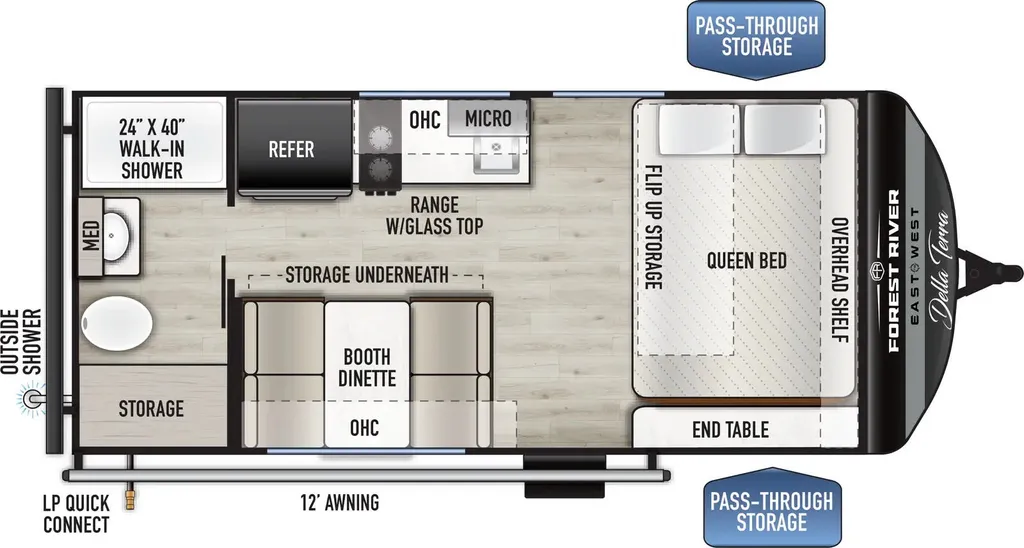2026 East to West Della Terra 160RBXLE floor plan
