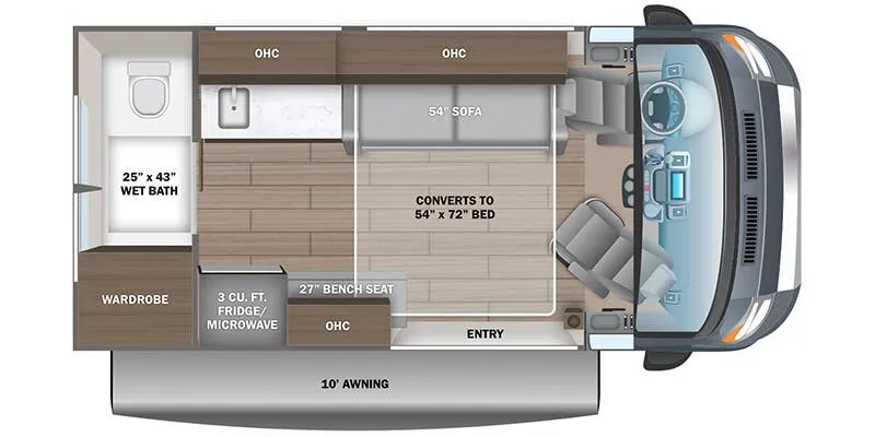 2025 Jayco Comet 18C - Floor plan