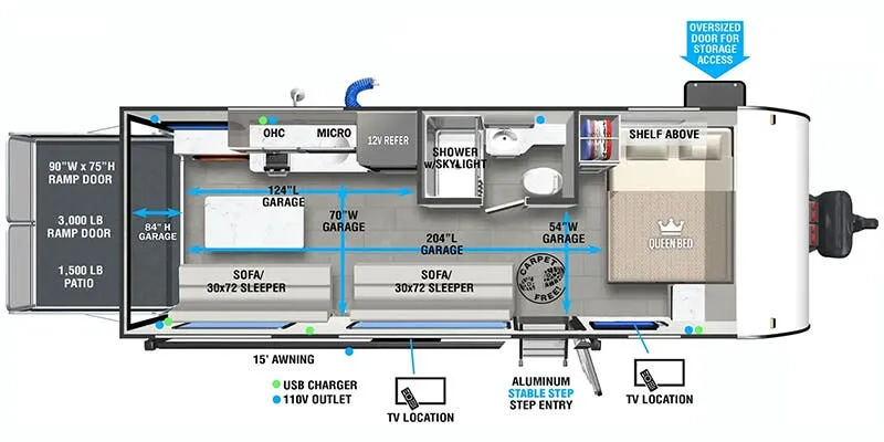 Forest River Wildwood FSX 190RTK floor plan