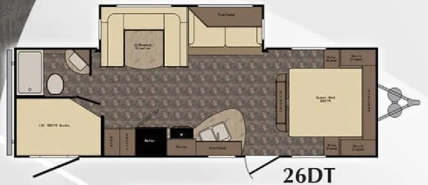 CrossRoads Zinger 26DT floor plan